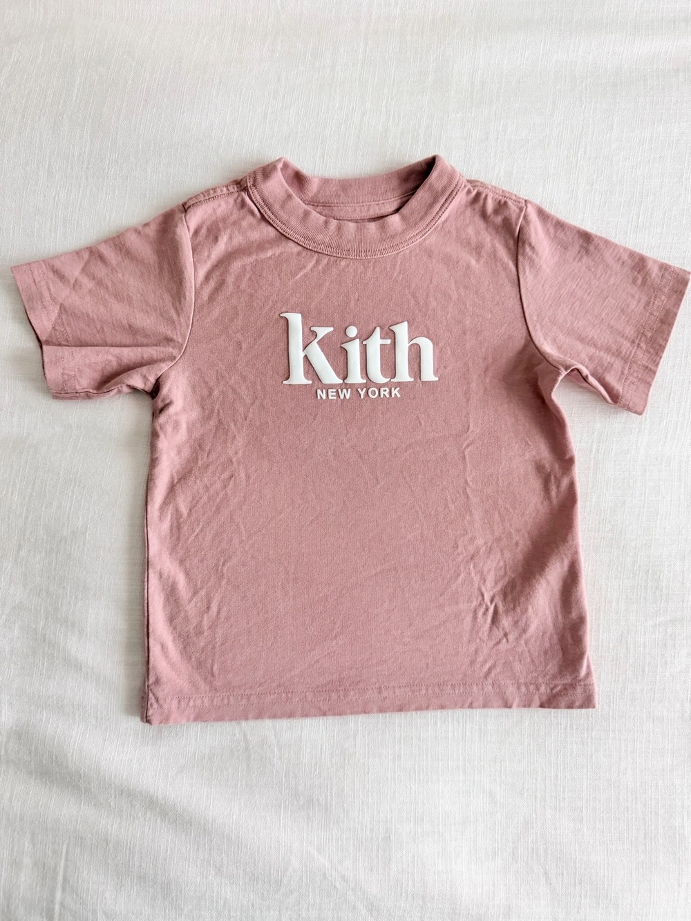KITH new york Toddler bubble print mauve pink tee boxy relax fit 4T
